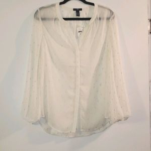 Gap Scheer button down Blouse